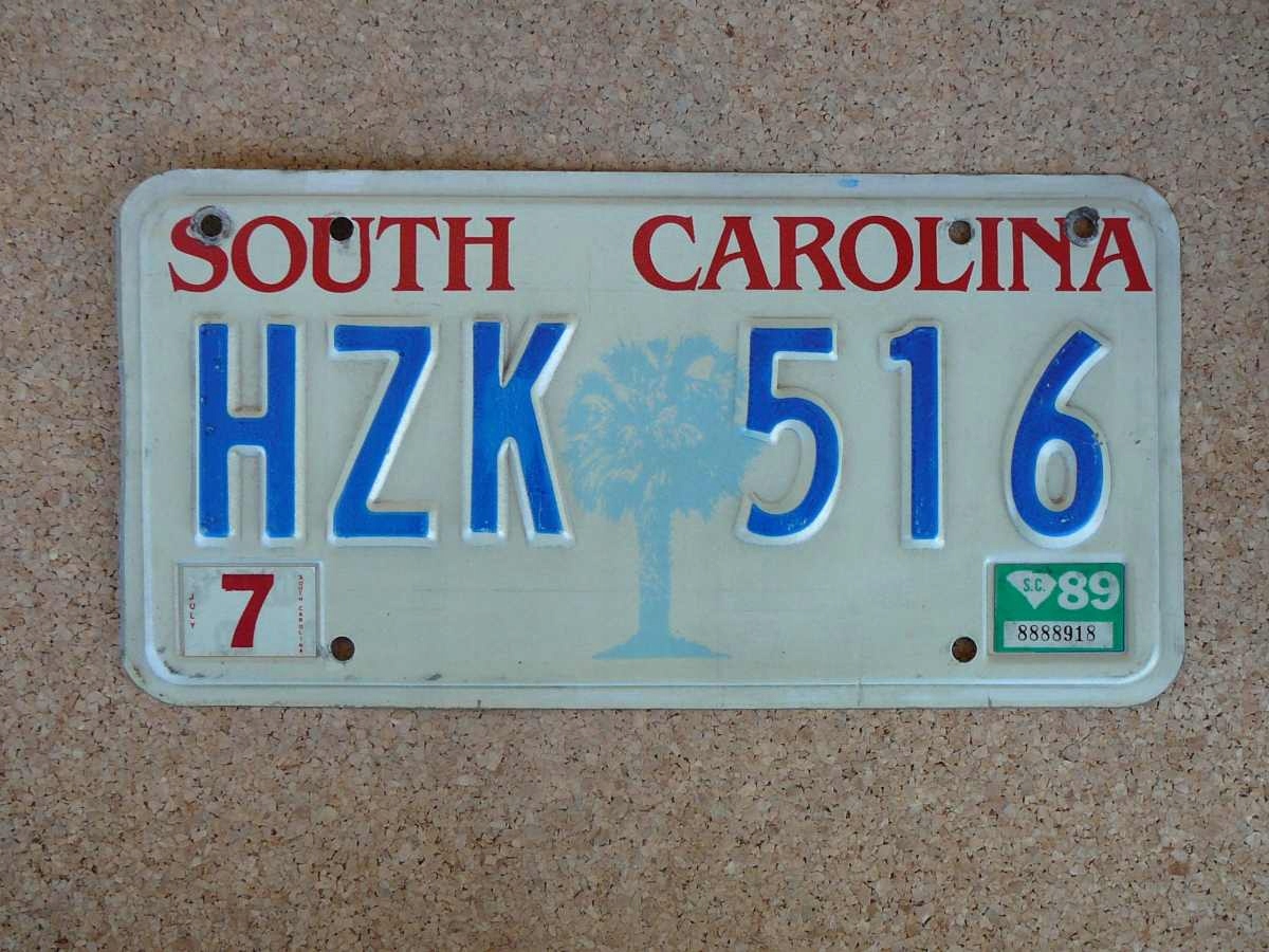 Americká SPZ South Carolina HZK 516 – 1989