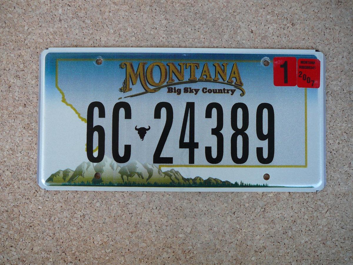 Americká SPZ Montana 6C-24389 – Big Sky Country