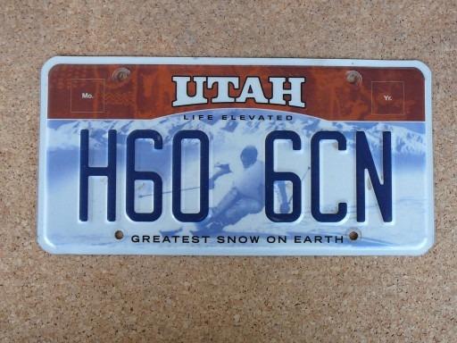 Americká SPZ Utah H60 6CN – Life Elevated