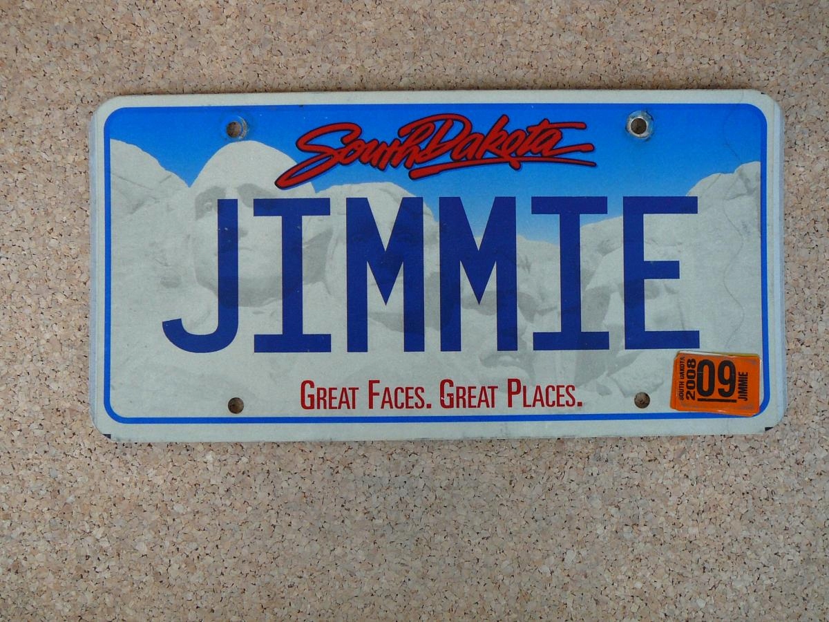 Sběratelská SPZ na přání South Dakota JIMMIE