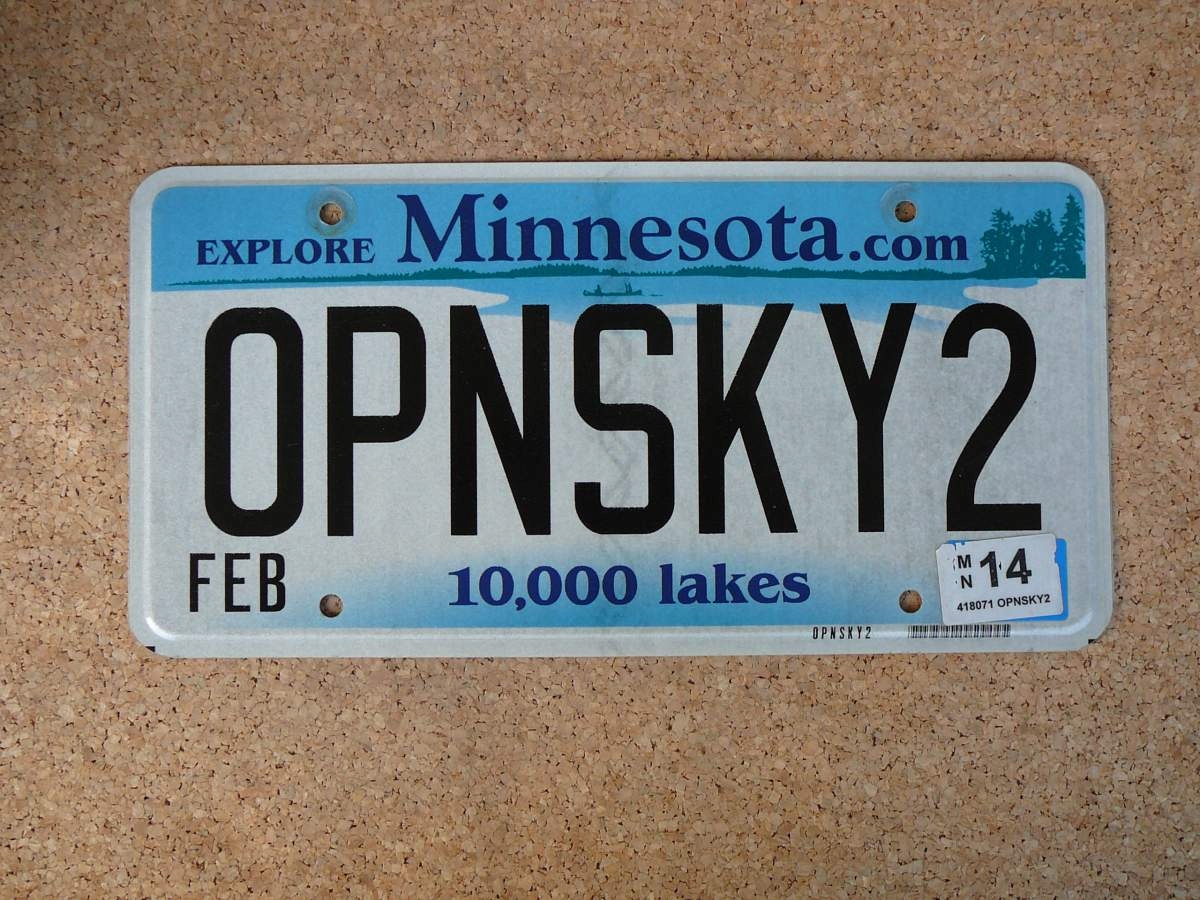 Sběratelská SPZ na přání Minnesota OPNSKY2