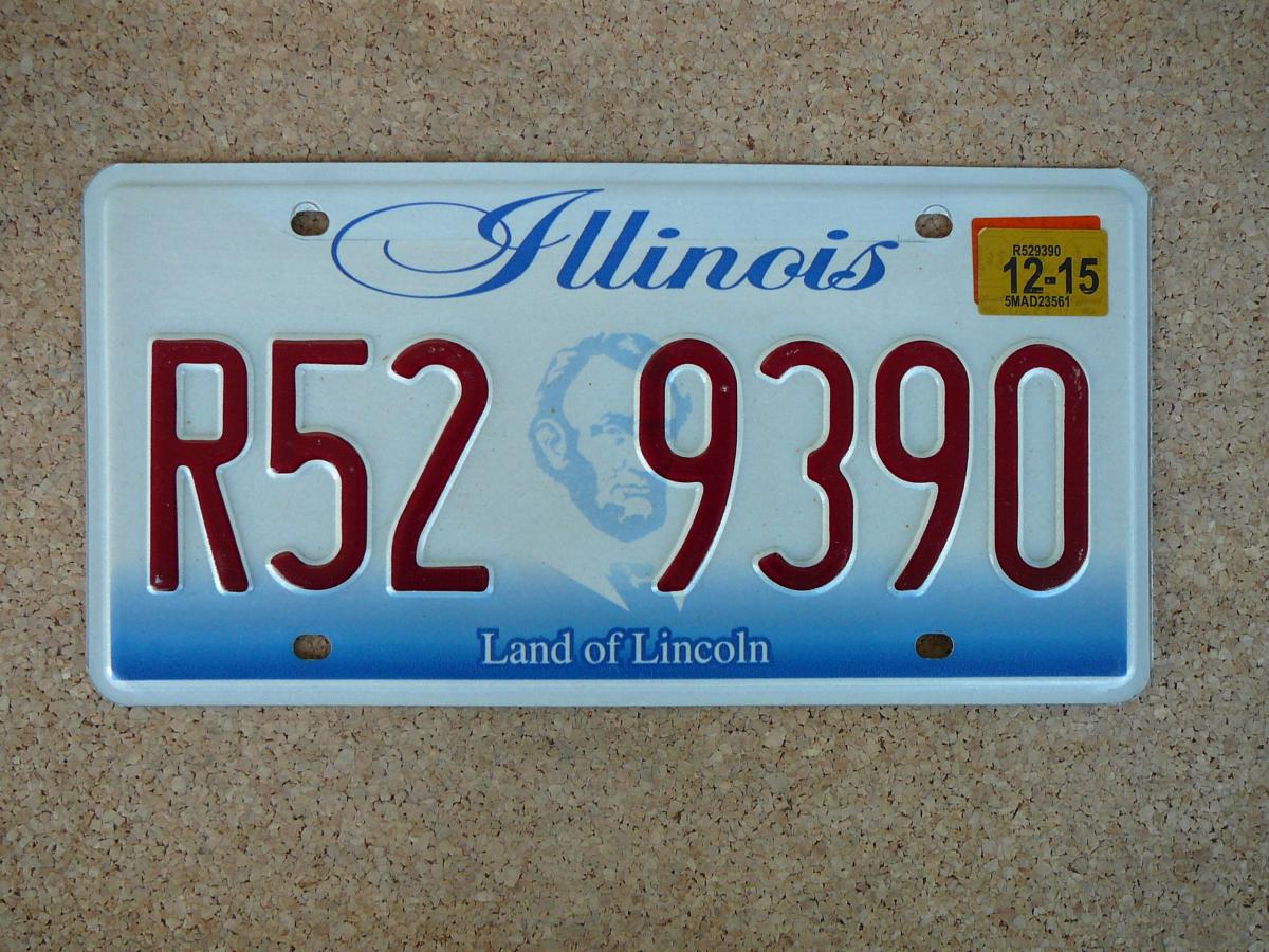 Americká SPZ Illinois R52 9390
