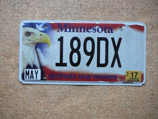Americká SPZ Minnesota 189DX