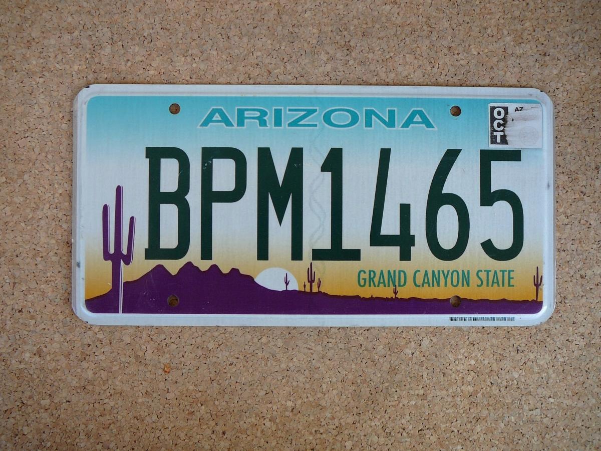 Americká SPZ Arizona BPM1465