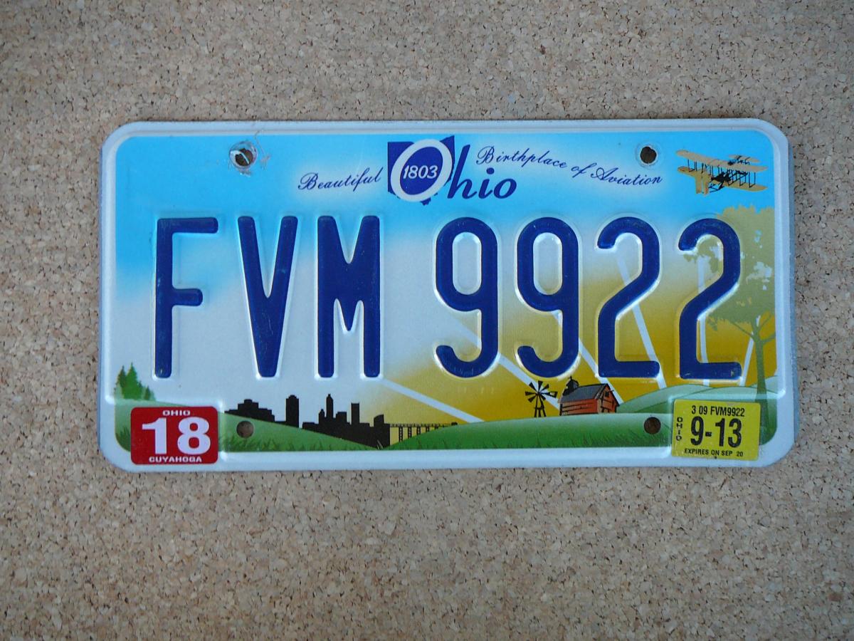 Americká SPZ Ohio FVM 9922 – Birthplace of Aviation