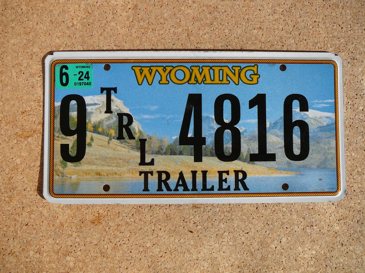 Americká SPZ Wyoming 9 TRL 4816 – Trailer 2024