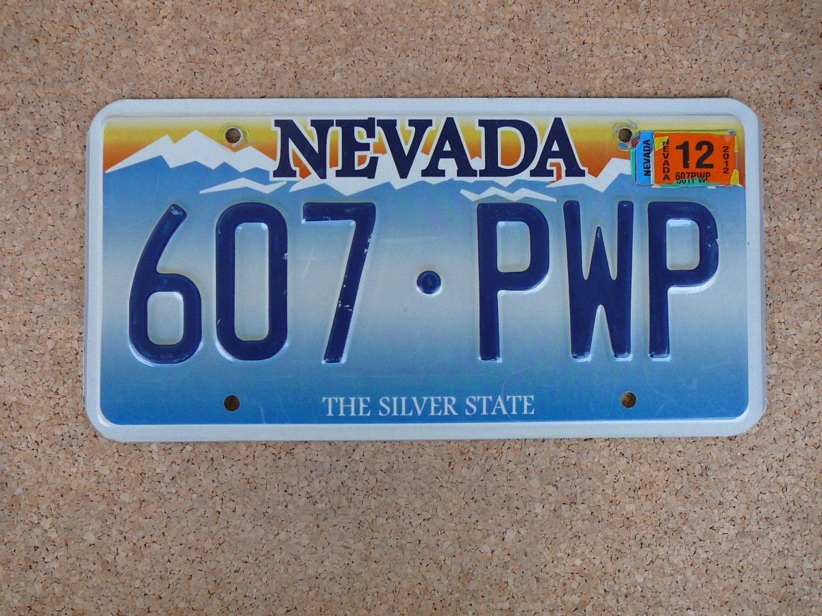Americká SPZ Nevada 607 PWP