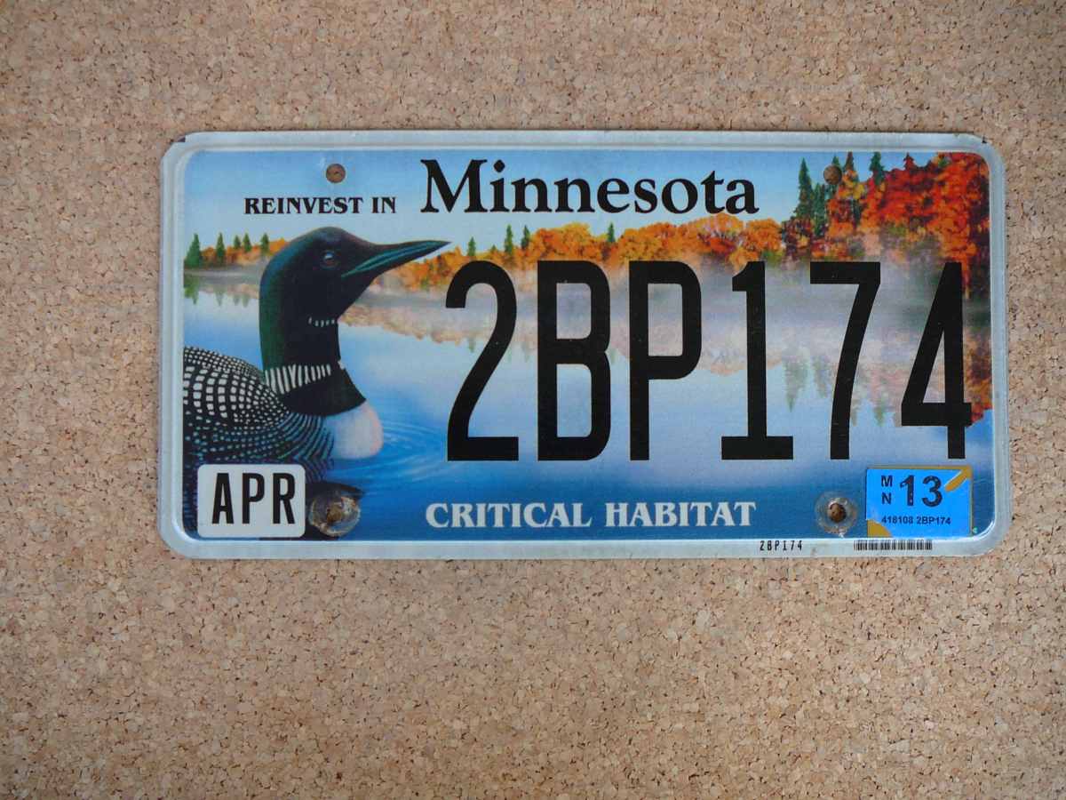 Americká SPZ Minnesota 2BP174 – Critical Habitat