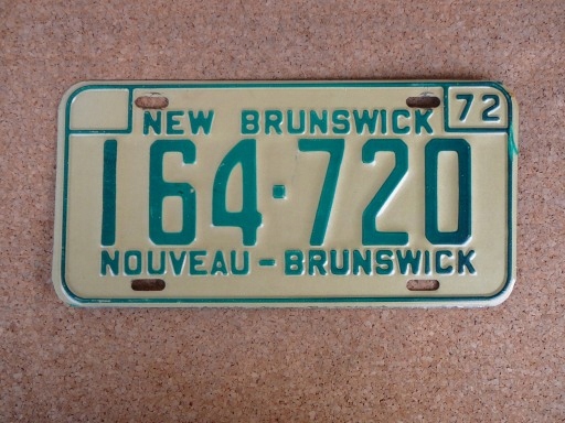 Kanadská SPZ New Brunswick 164-720 – New Brunswick / Nouveau-Brunswick