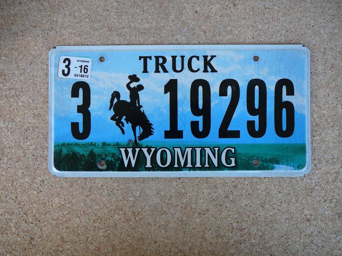 Americká SPZ Wyoming 319296 – Truck 2016