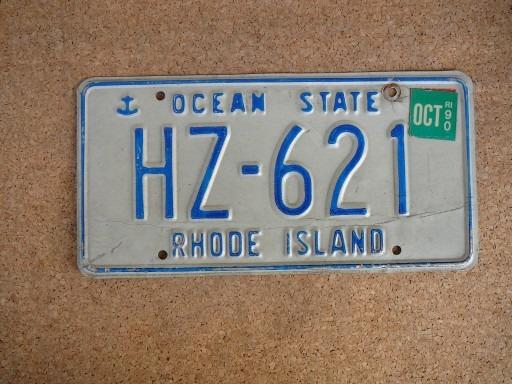 Americká SPZ Rhode Island HZ 621