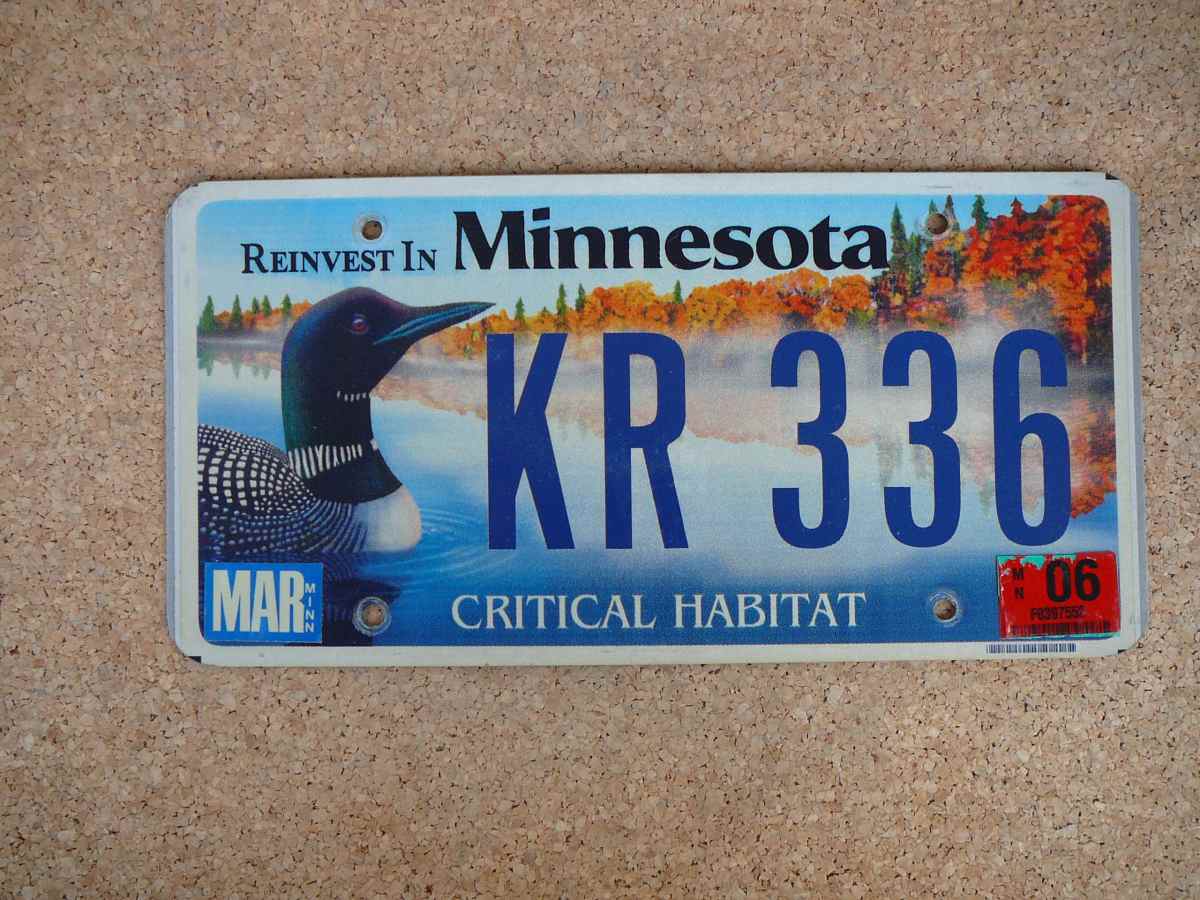 Americká SPZ Minnesota KR336 – Critical Habitat