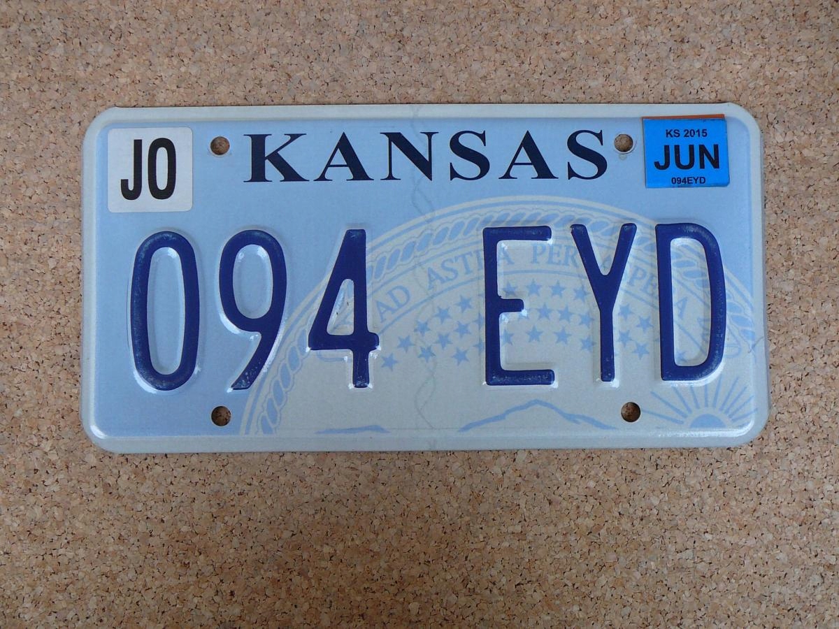 Americká SPZ Kansas 094 EYD – 2015