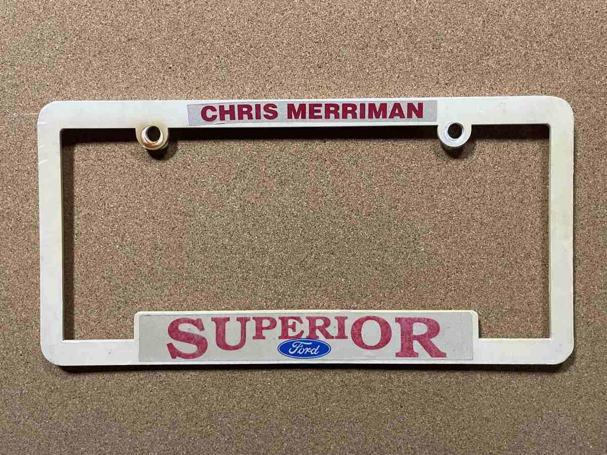 Rámeček SPZ Chris Merriman Superior Ford – bílý