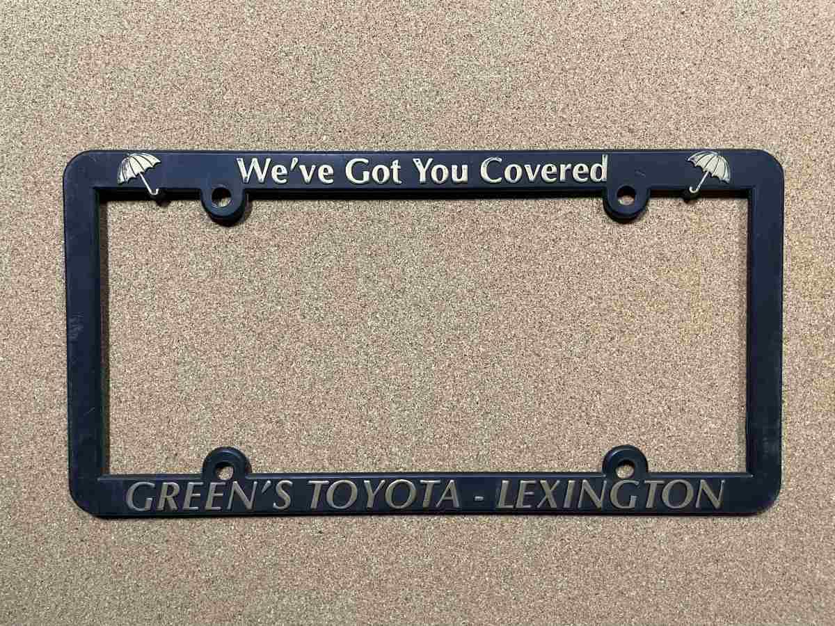 Green's Toyota Lexington We've Got You Covered — rám SPZ černý